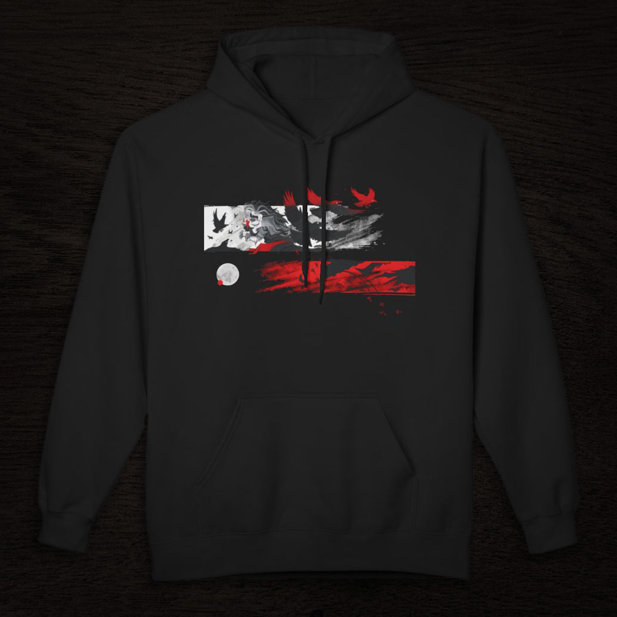 Grimport Skyline ♦ Black Long Sleeved Hoodie