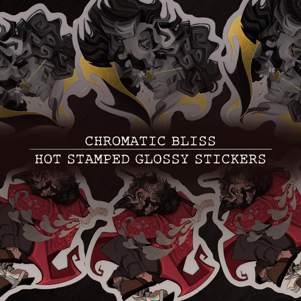 Chromatic Bliss ✦ Hot Stamping Glossy Stickers