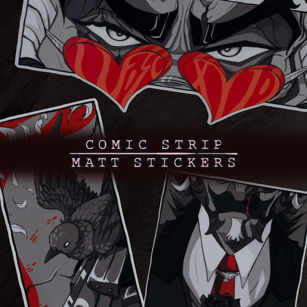 Comic Strip ✦ Matt Vinyl Stickers