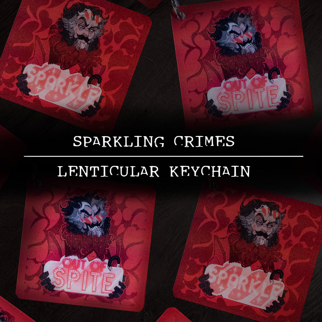 Sparkling Crimes ✦ Lenticular Keychain