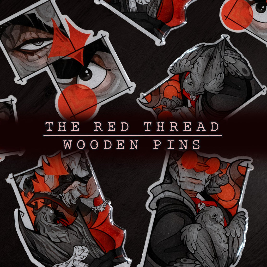 The Red Thread ✦ Wooden Pins