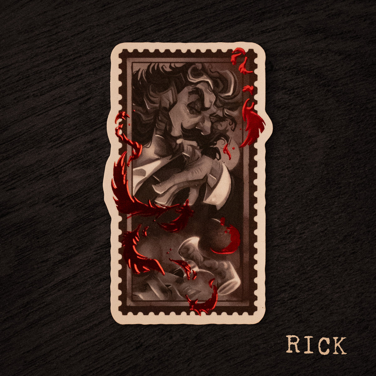 Grimport Postmarks ✦ Raised Cold Foil Mat Stickers