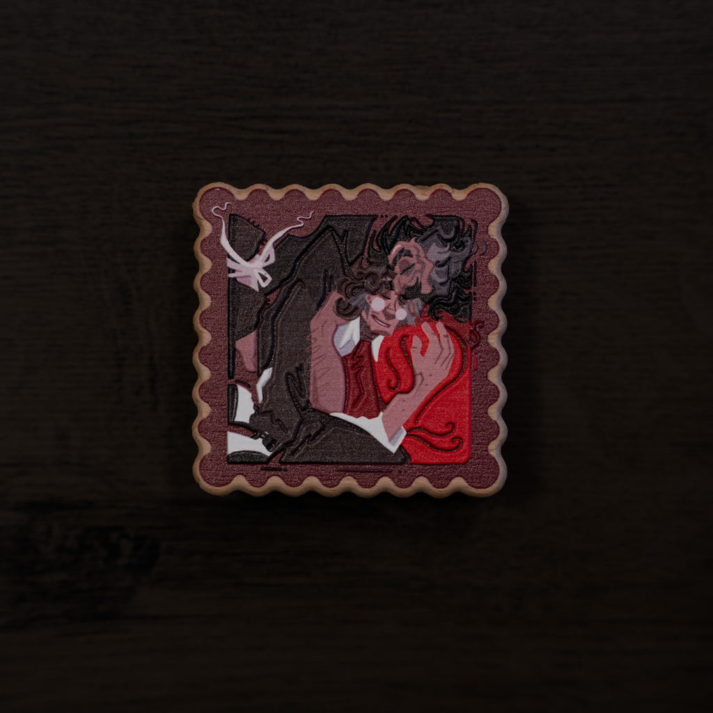Kostrov Cookie ✦ Embossed Wooden Pin