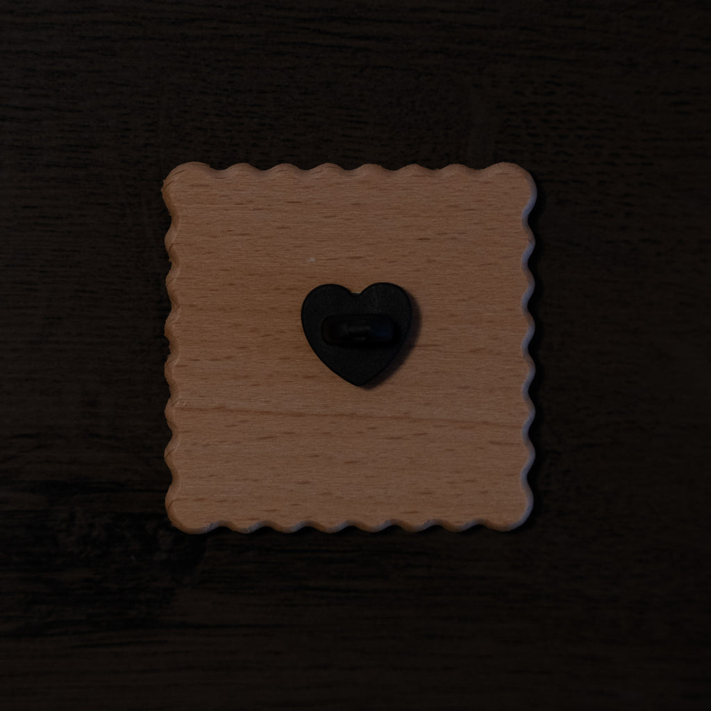Kostrov Cookie ✦ Embossed Wooden Pin
